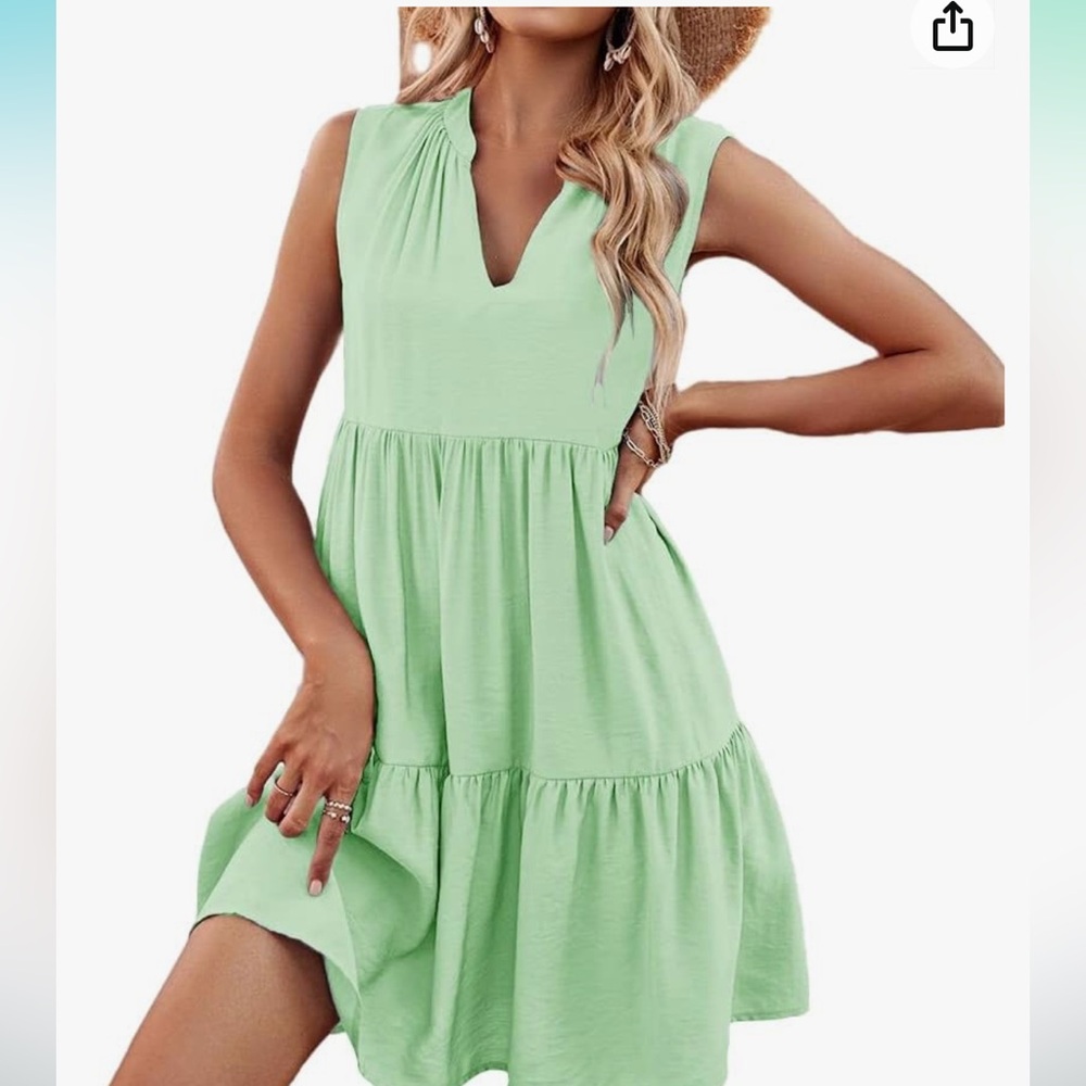 WOMEN’S MINI DRESS SZ SMALL NEW IN BAG. GREEN DRESS #287
